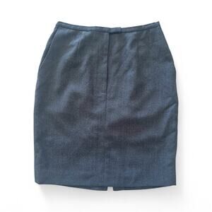 Ann Taylor Loft Vintage Charcoal Wool Pencil Skirt Size 2